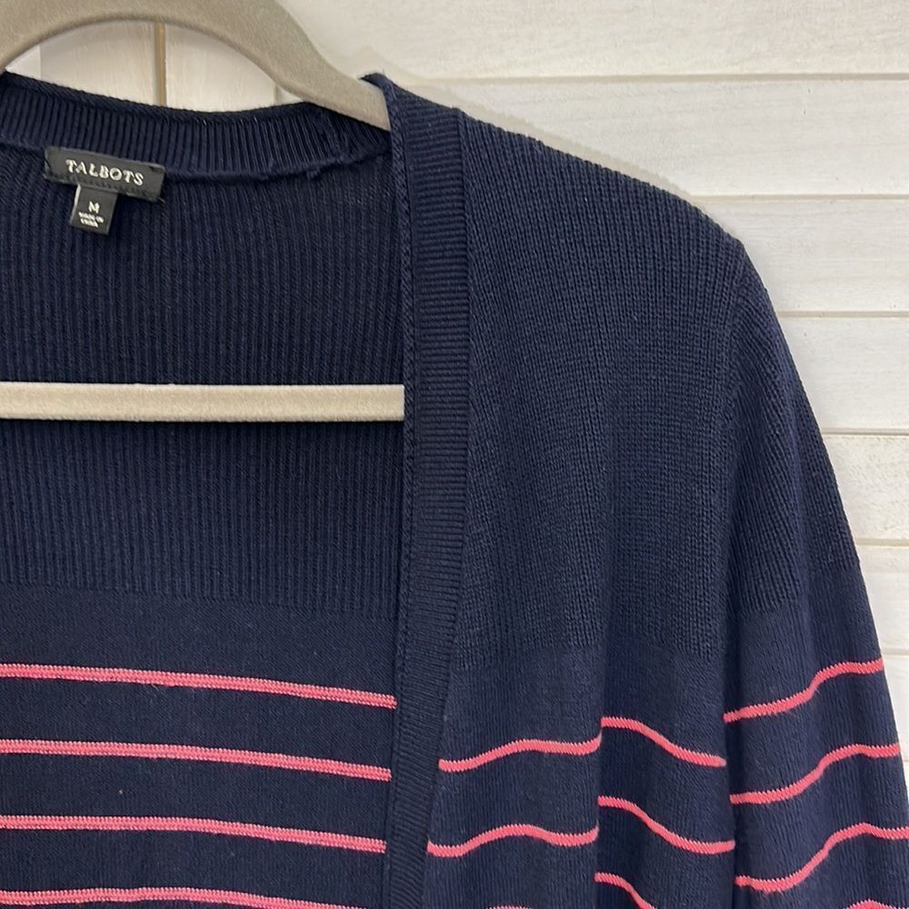 Talbots Cardigan Medium Longline Open Front Like New - Picture 5 of 14